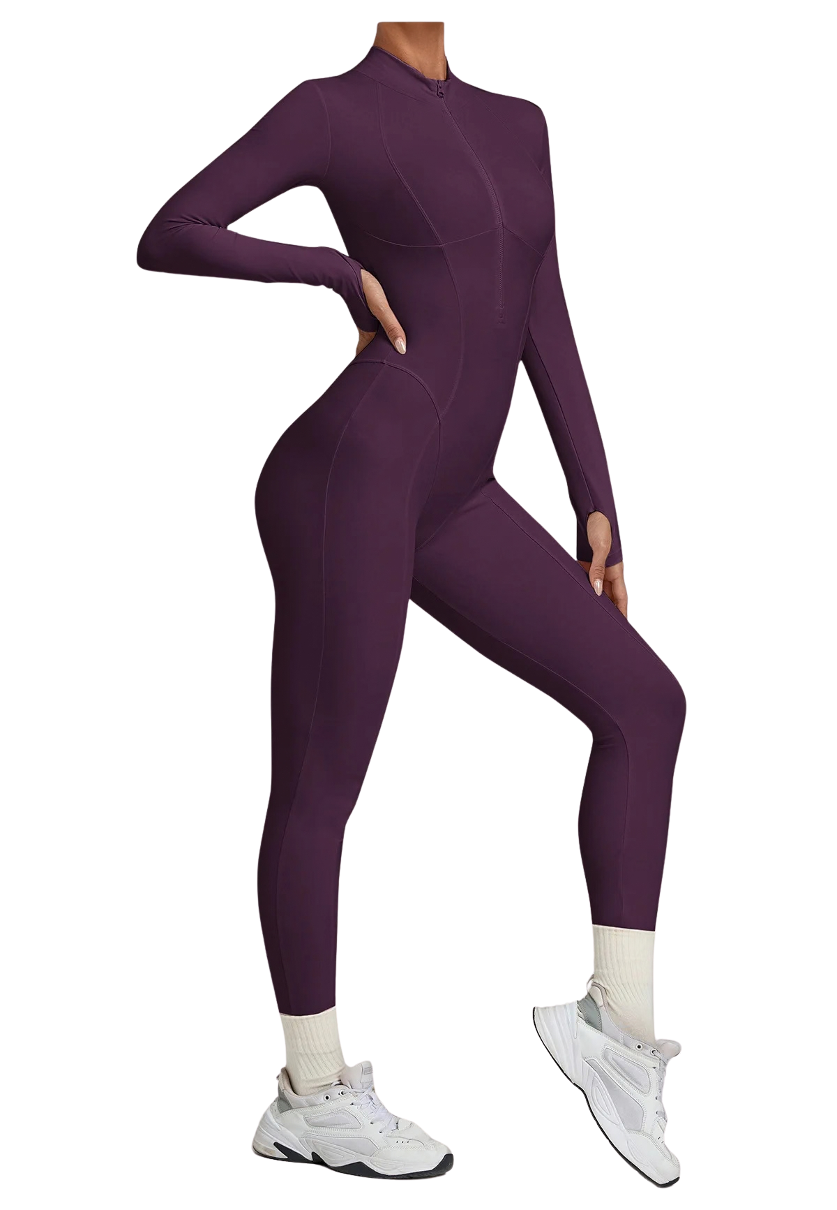 Zipper Fitness Jumpsuit