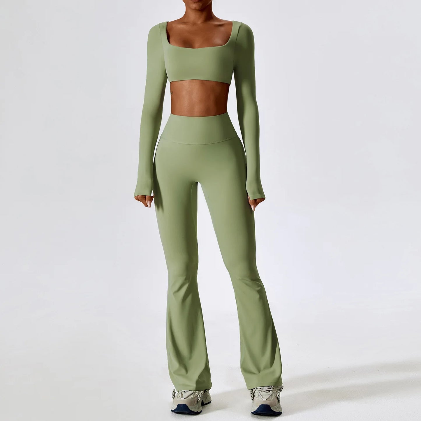 Long/None sleeve fitness set