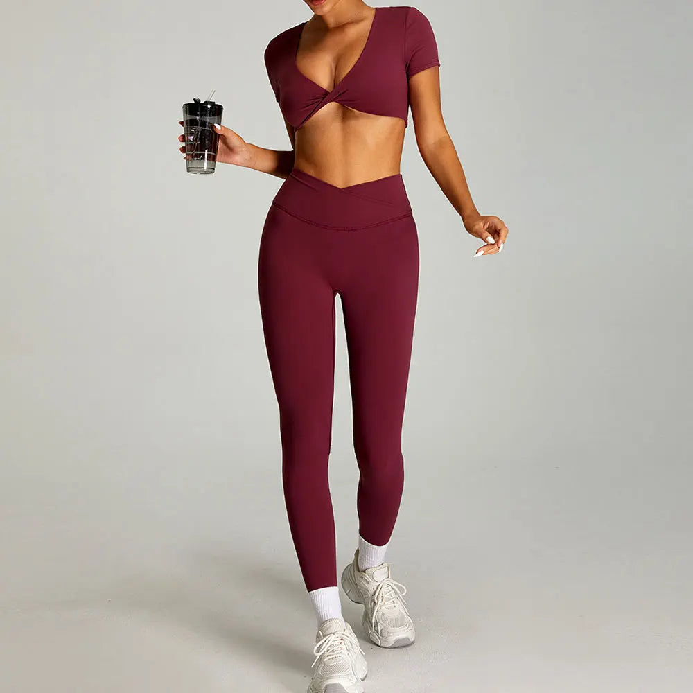 Open back Top/ Shorts Set