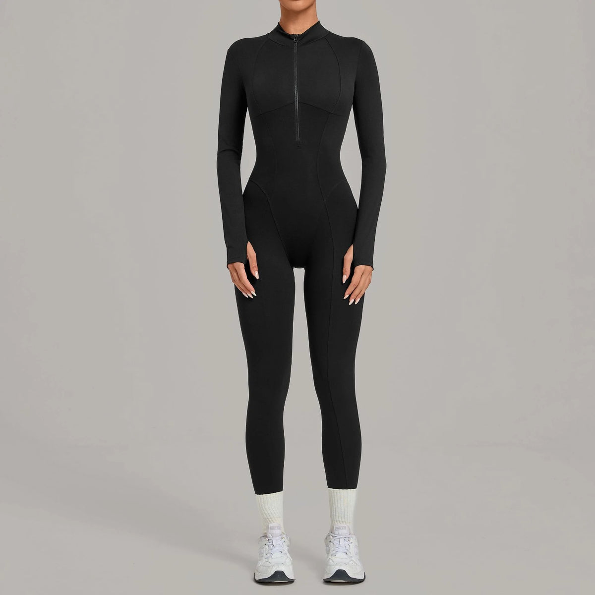 Zipper Fitness Jumpsuit