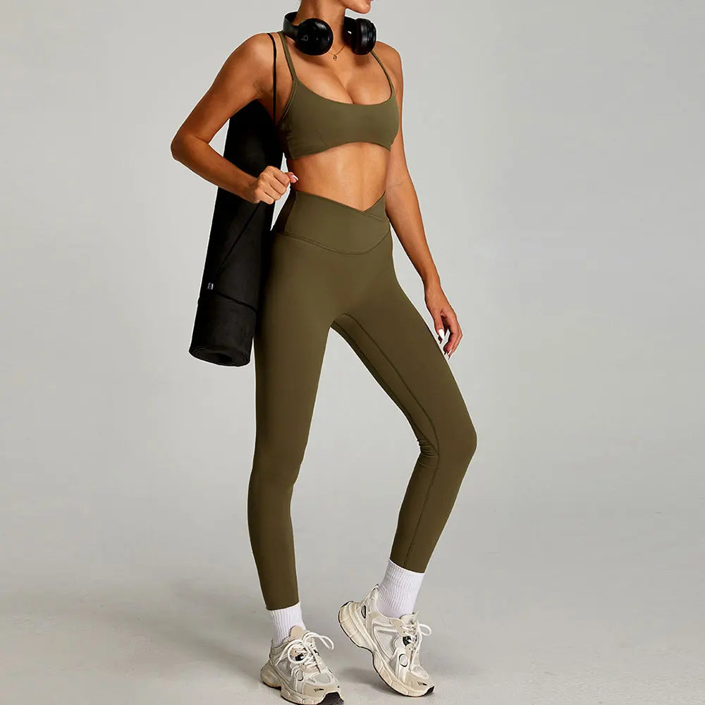 Open back Top/ Shorts Set