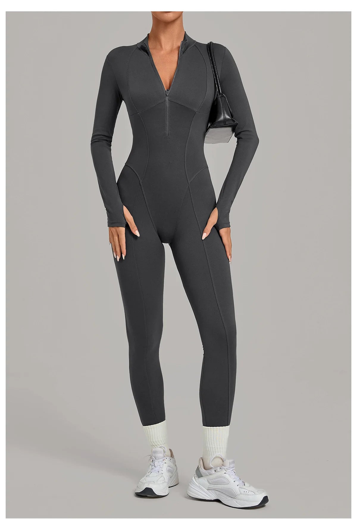 Zipper Fitness Jumpsuit
