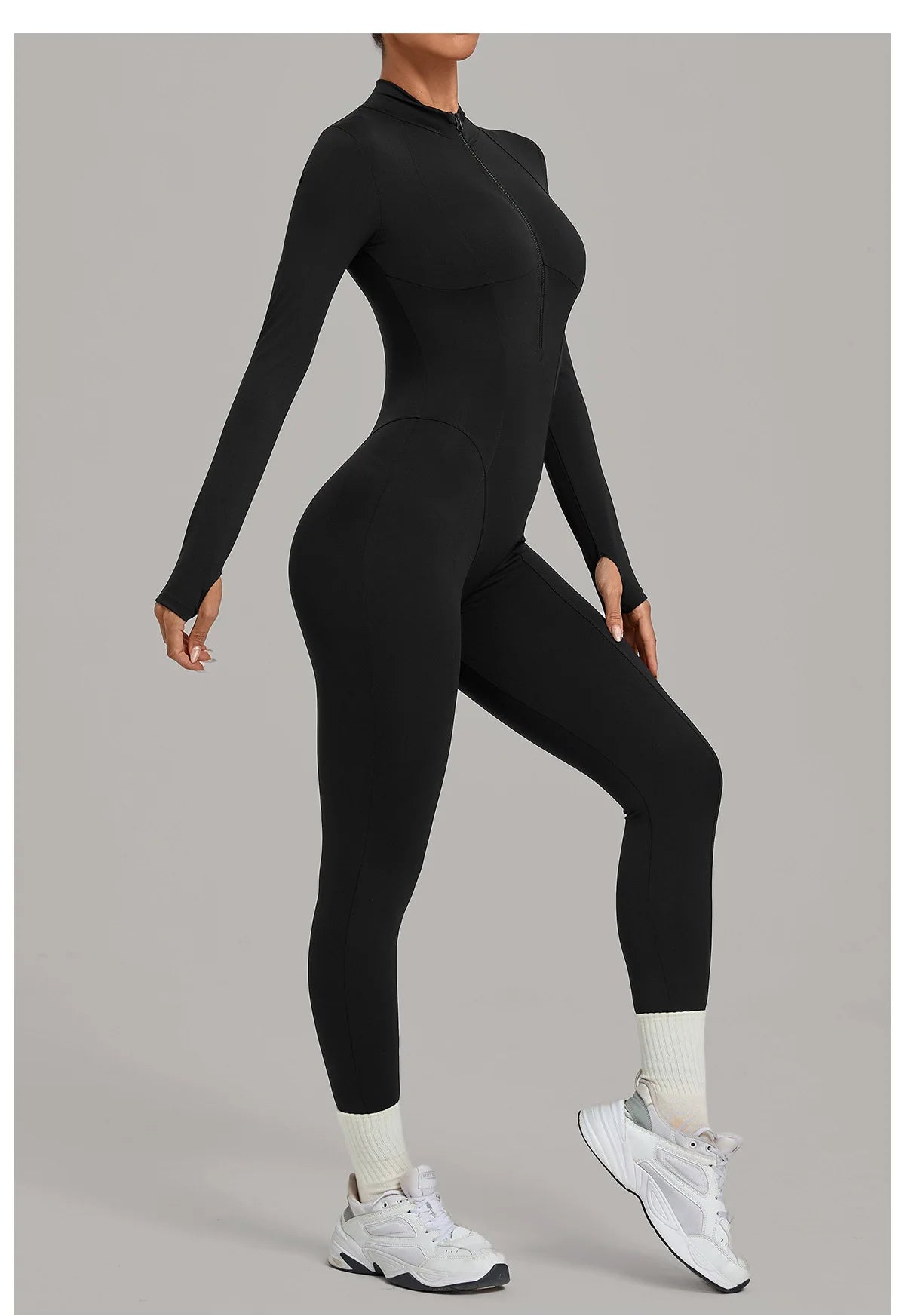 Zipper Fitness Jumpsuit
