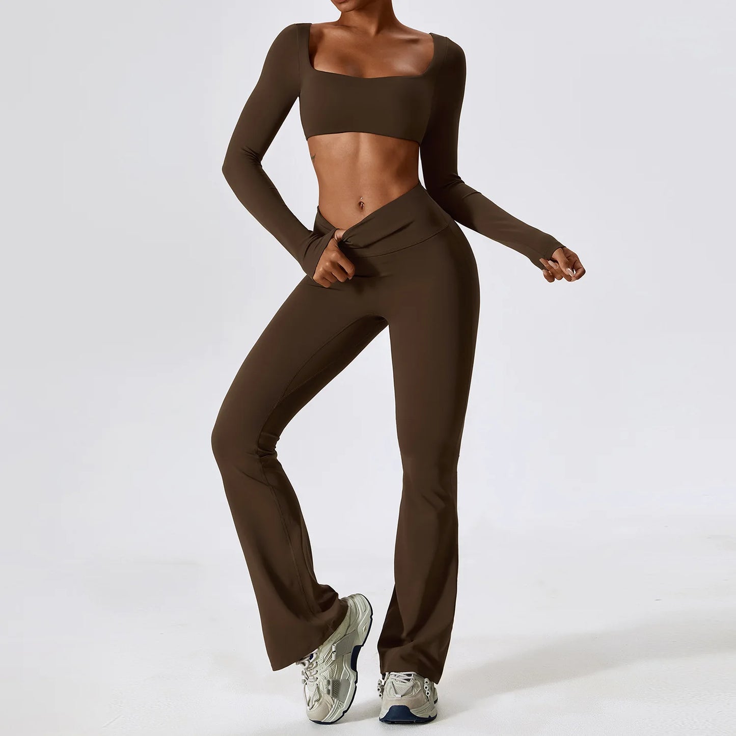 Long/None sleeve fitness set