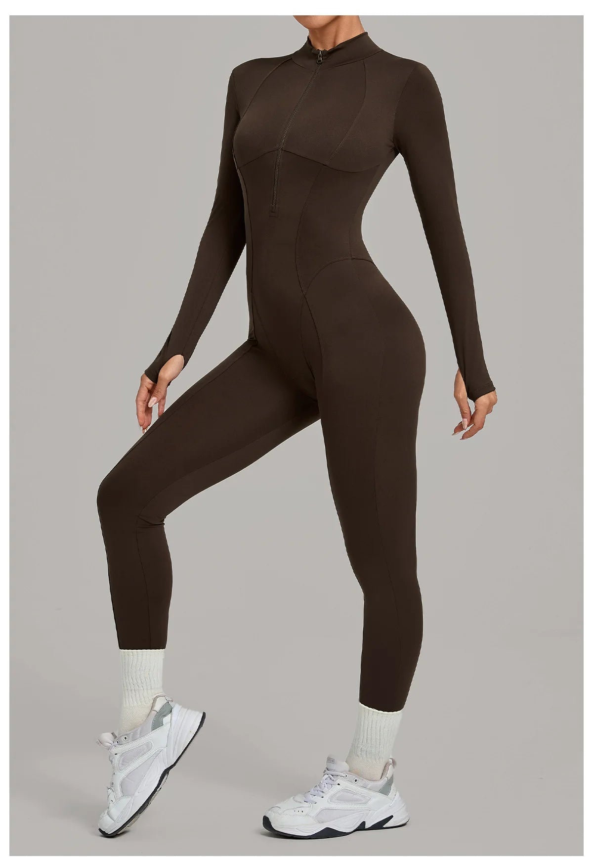 Zipper Fitness Jumpsuit