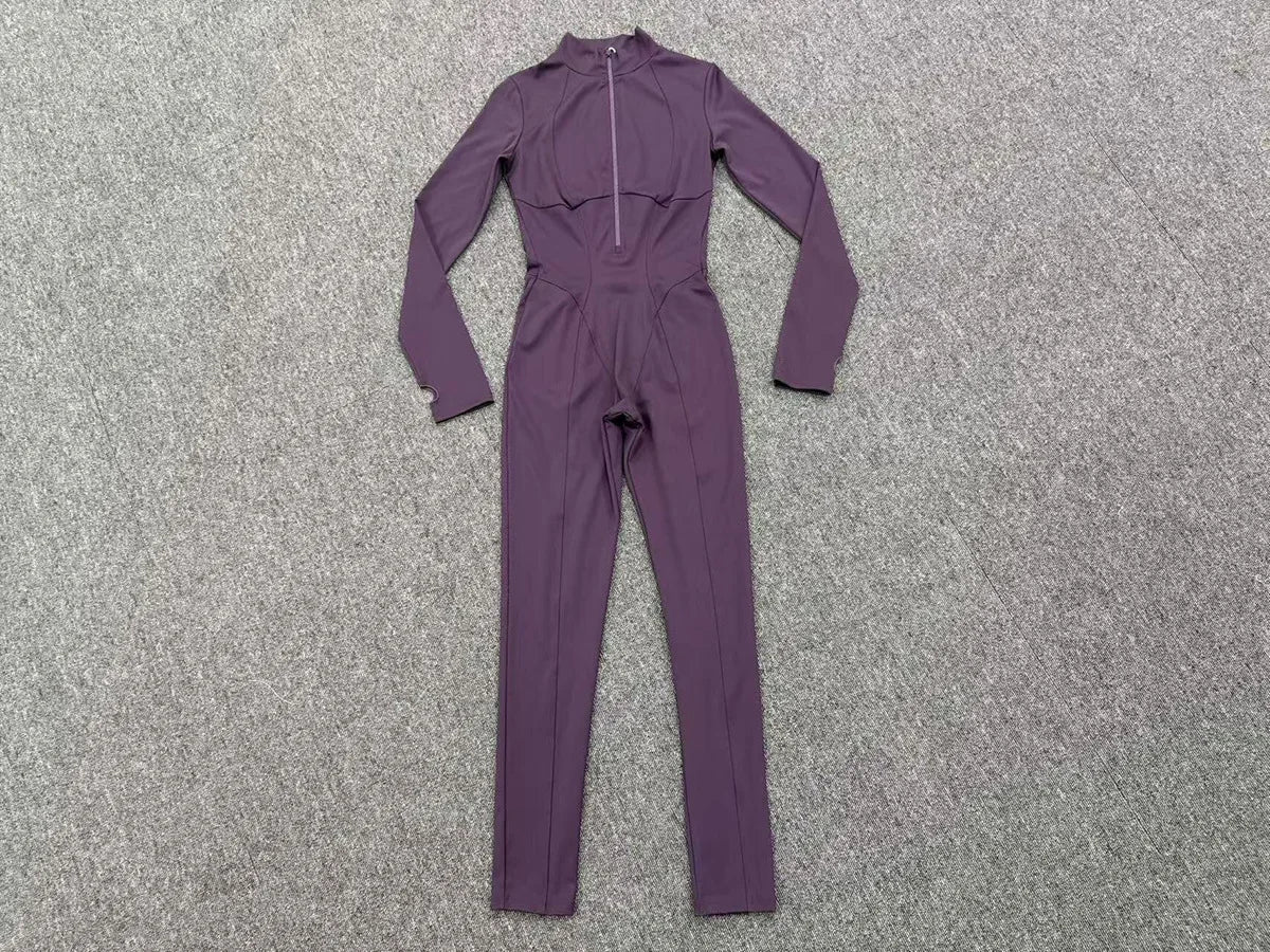 Zipper Fitness Jumpsuit