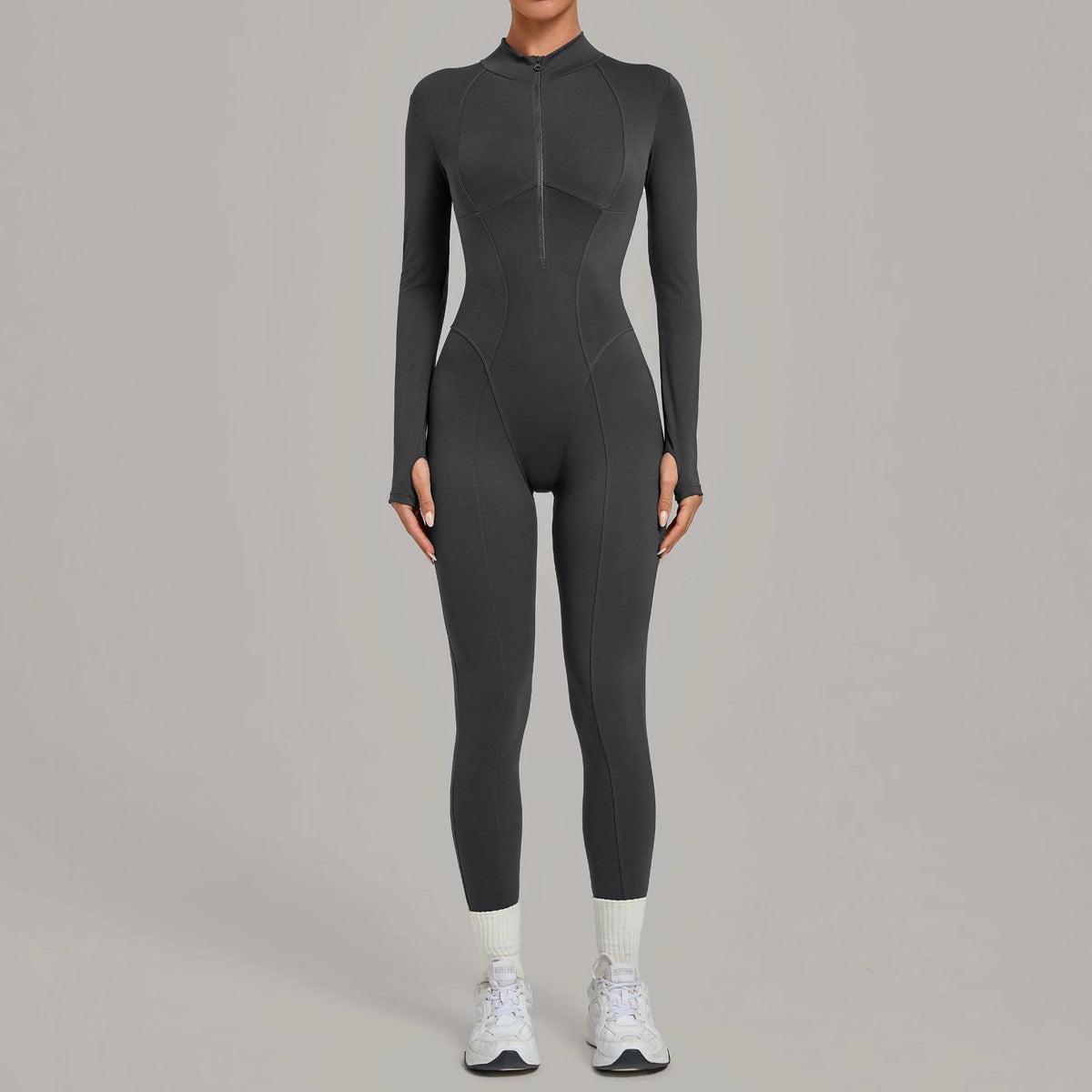 Zipper Fitness Jumpsuit