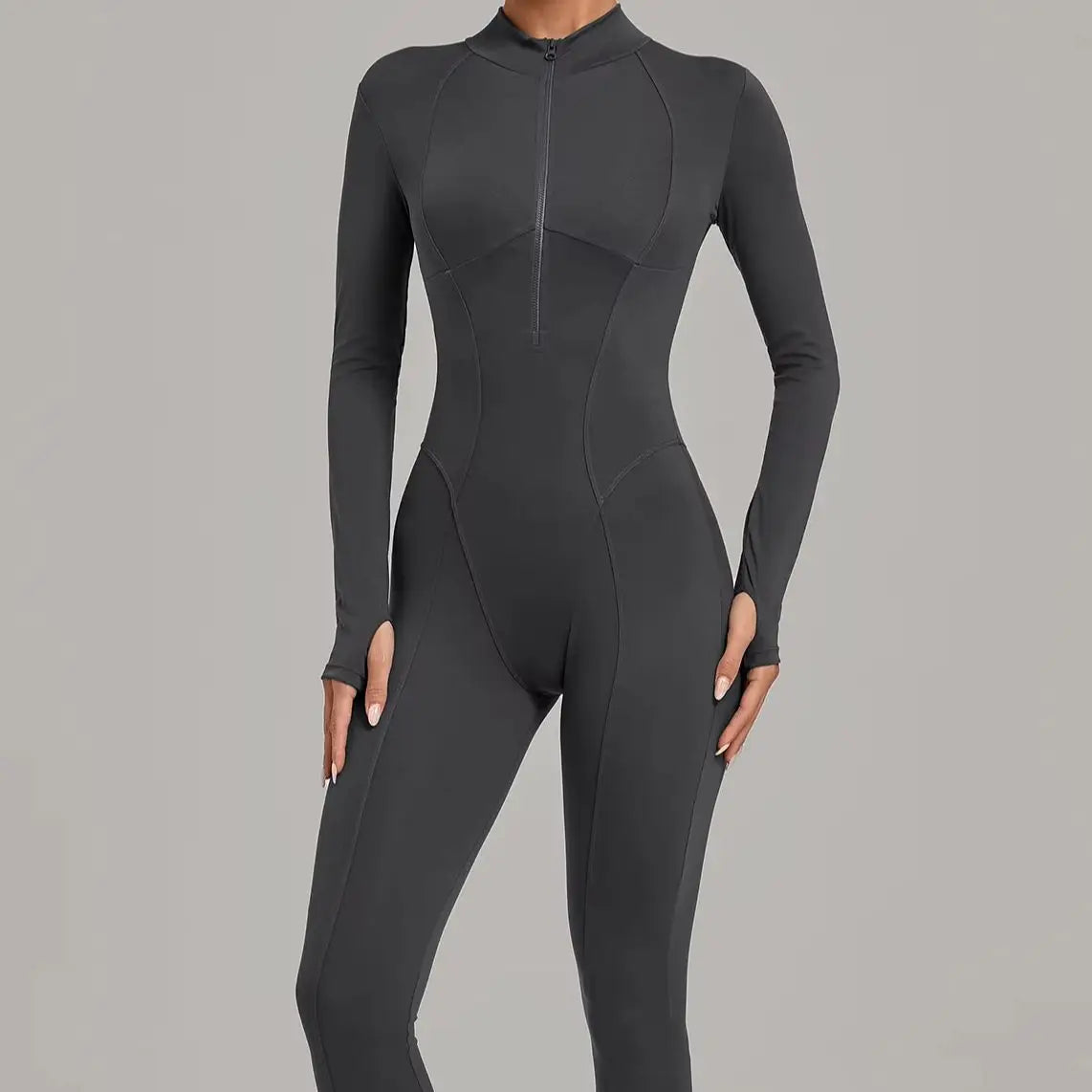 Zipper Fitness Jumpsuit