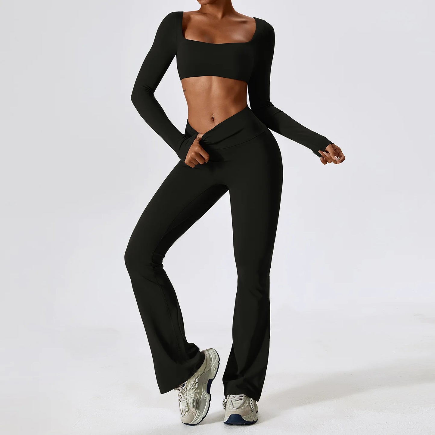 Long/None sleeve fitness set
