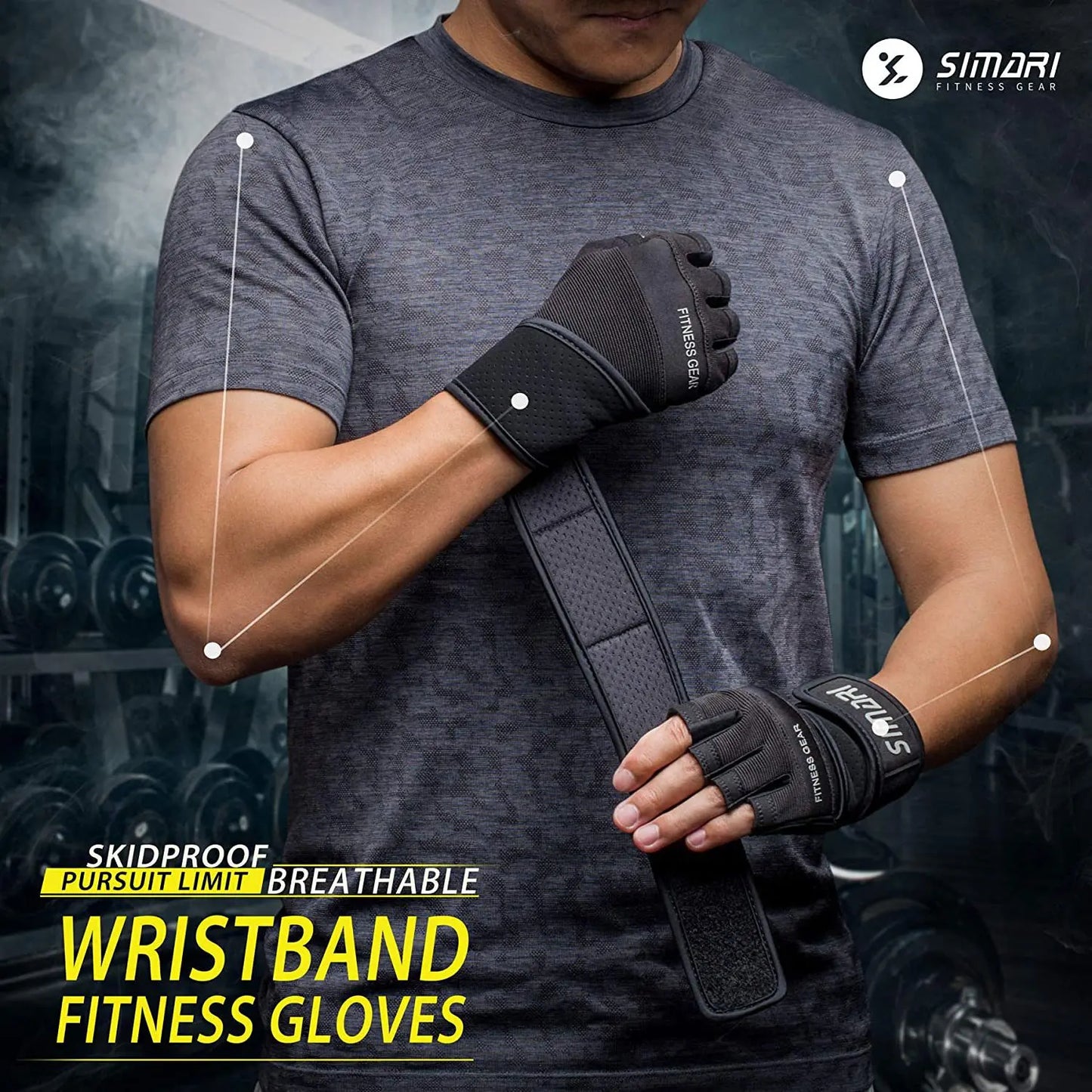 Wristband  fitness gloves