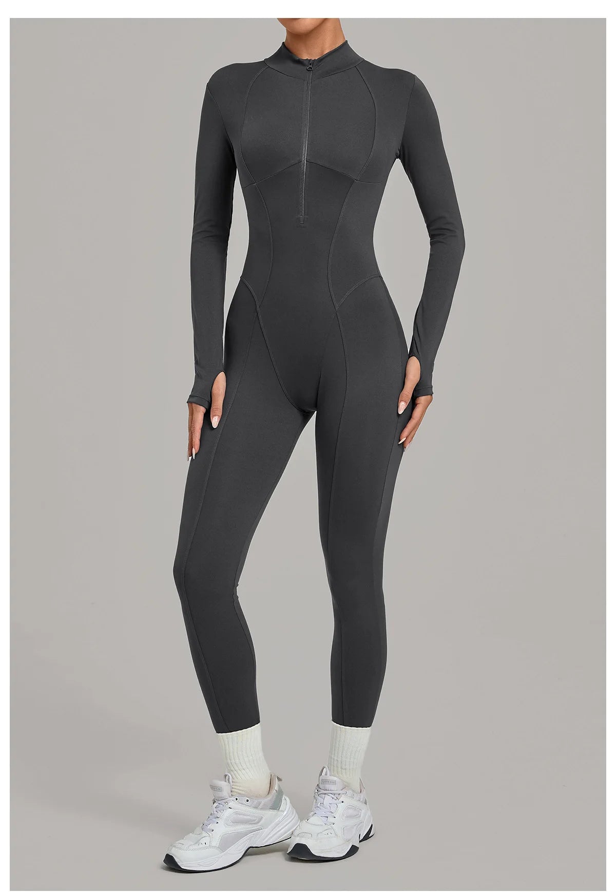Zipper Fitness Jumpsuit