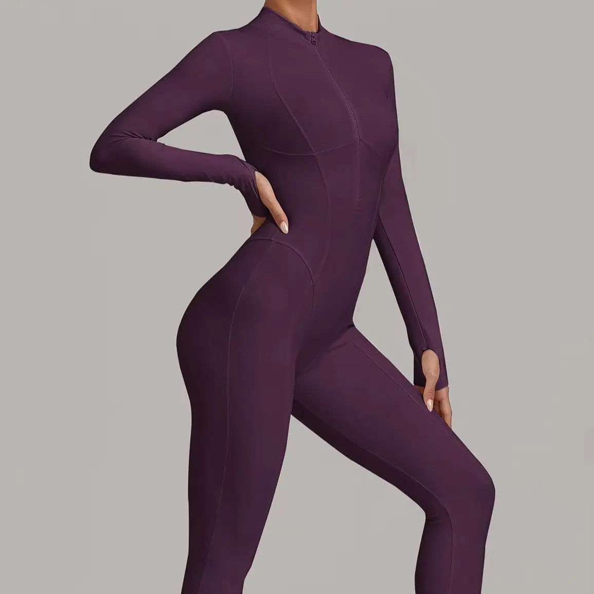 Zipper Fitness Jumpsuit