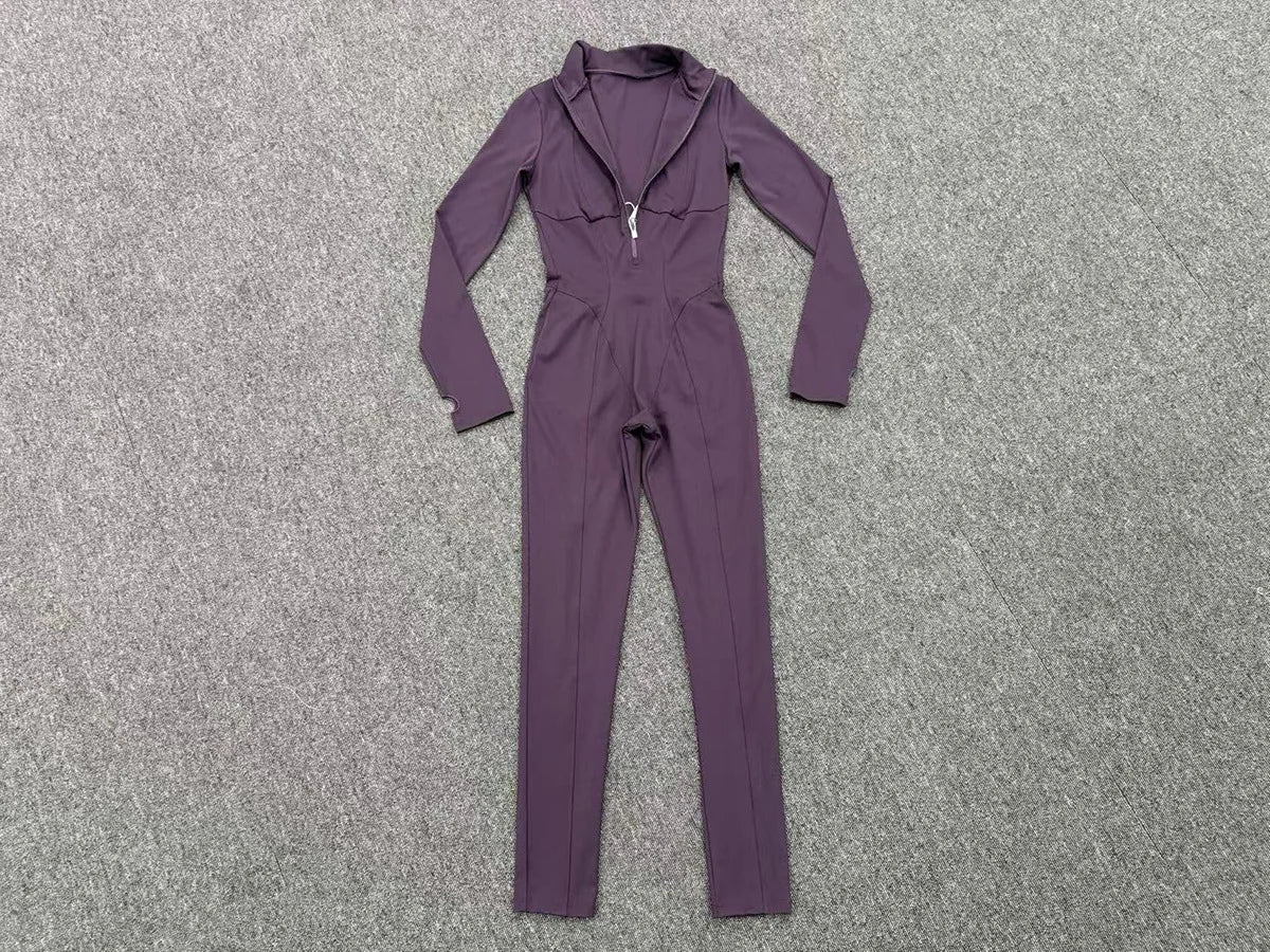 Zipper Fitness Jumpsuit