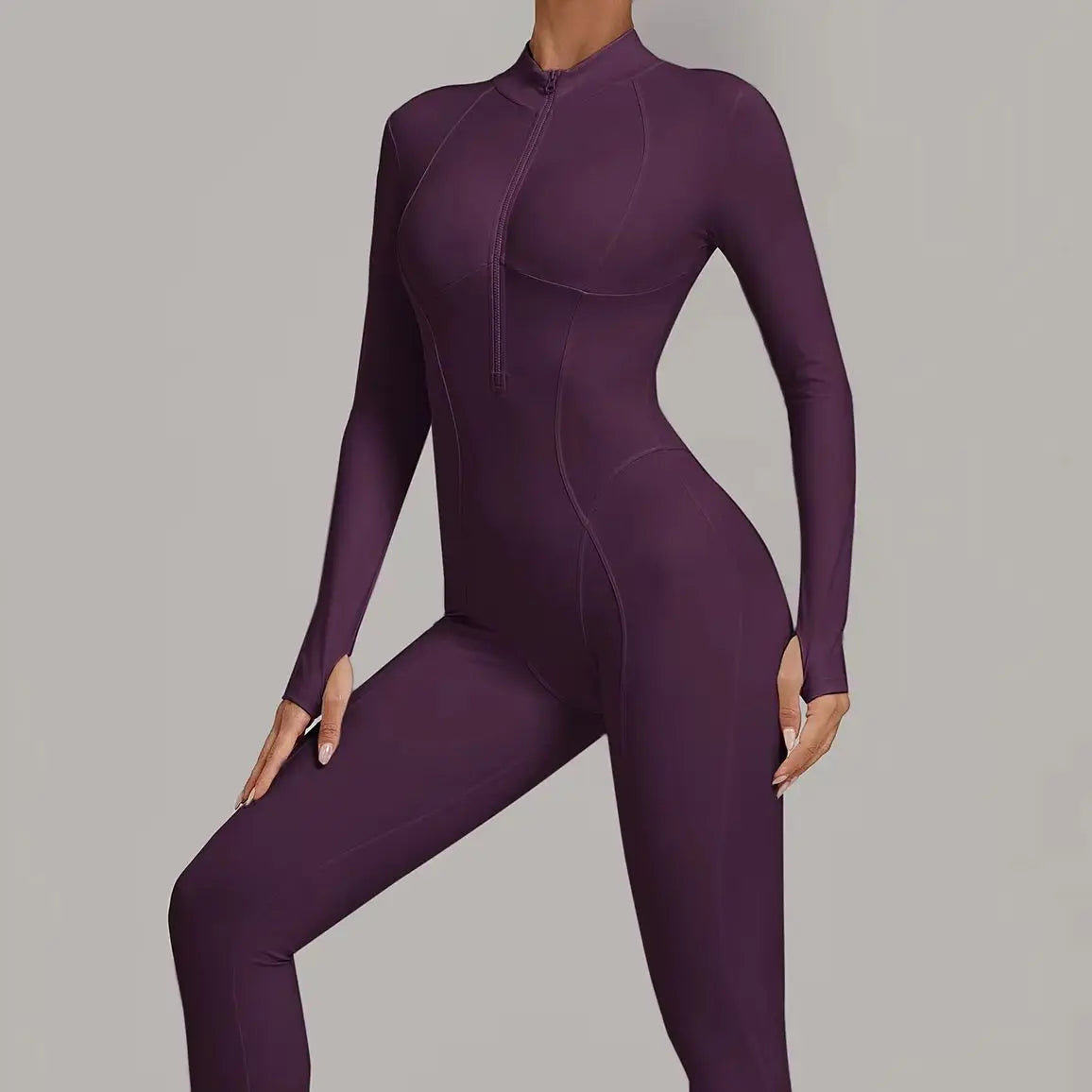 Zipper Fitness Jumpsuit