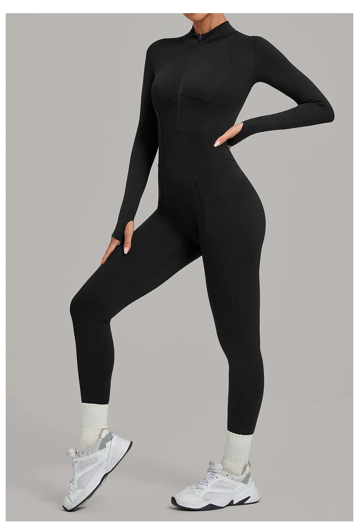Zipper Fitness Jumpsuit