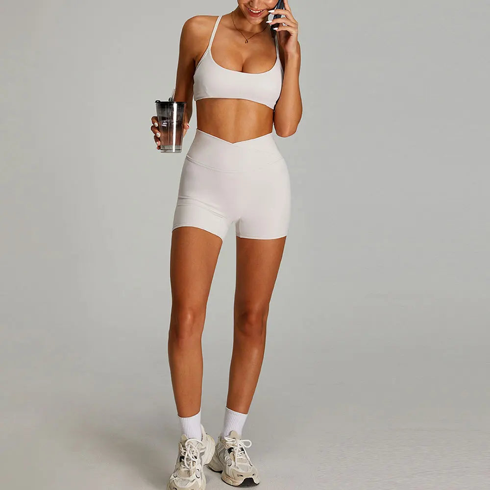 Open back Top/ Shorts Set