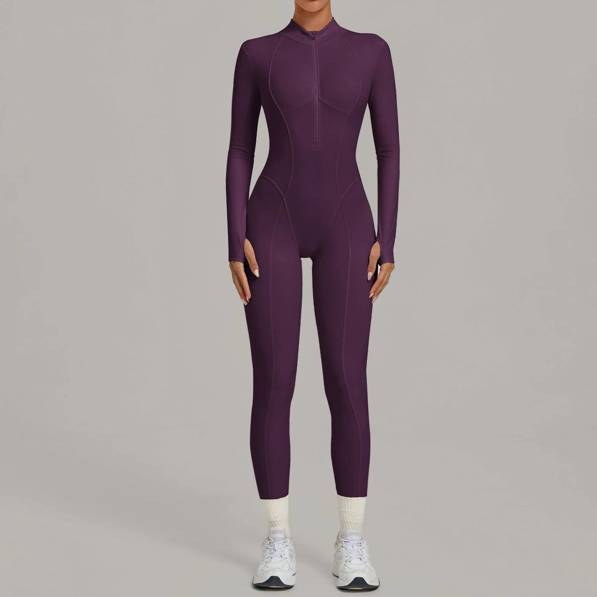 Zipper Fitness Jumpsuit