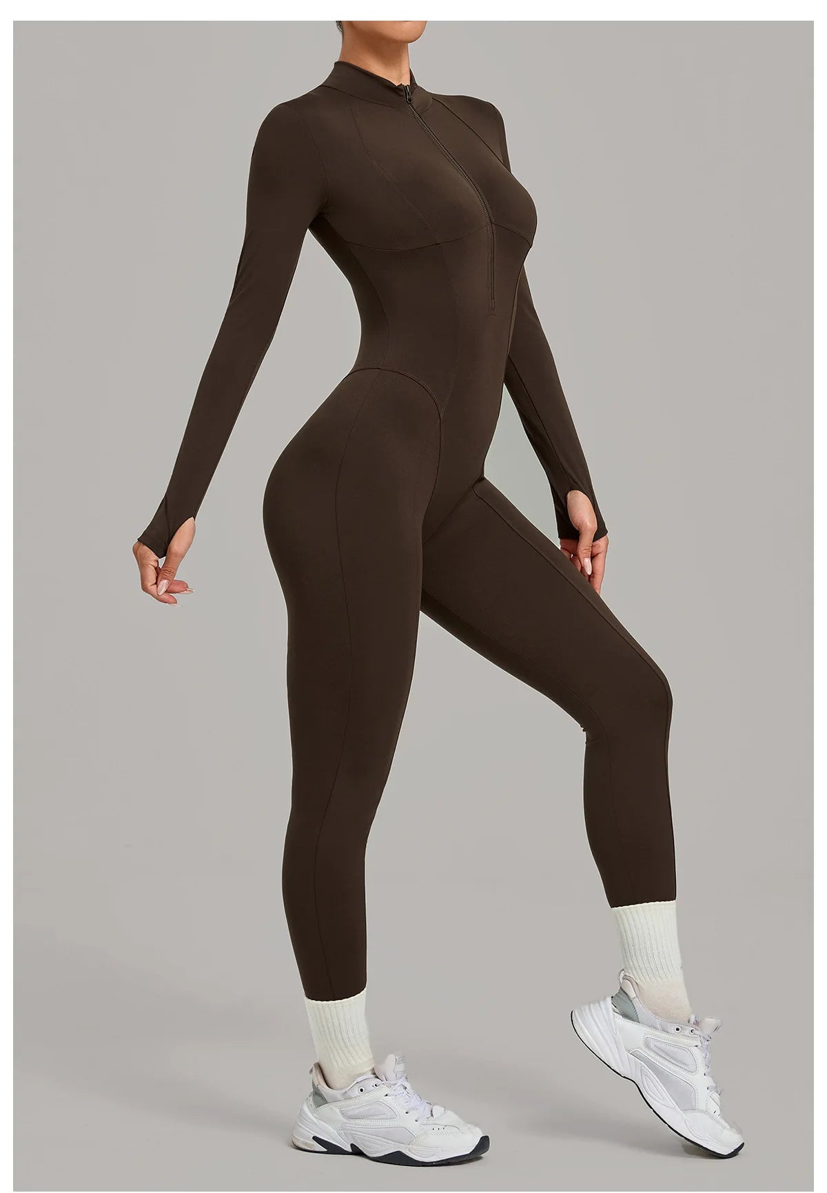 Zipper Fitness Jumpsuit