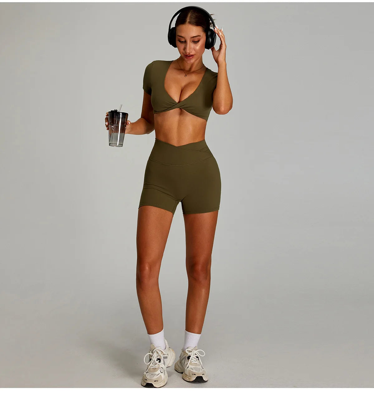 Open back Top/ Shorts Set