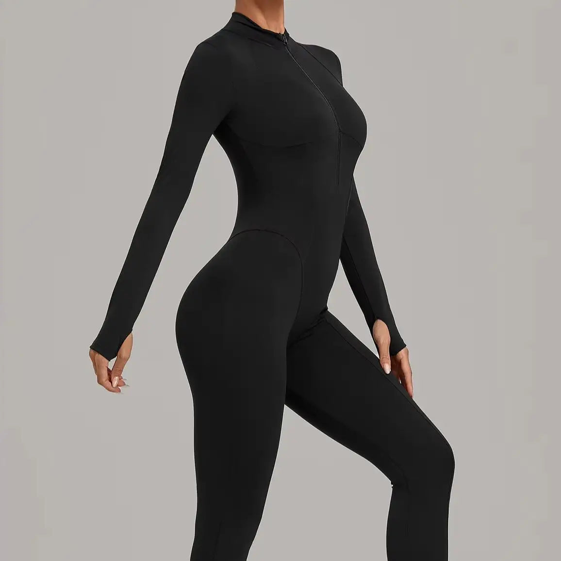 Zipper Fitness Jumpsuit