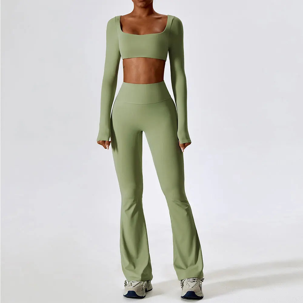 Long/None sleeve fitness set