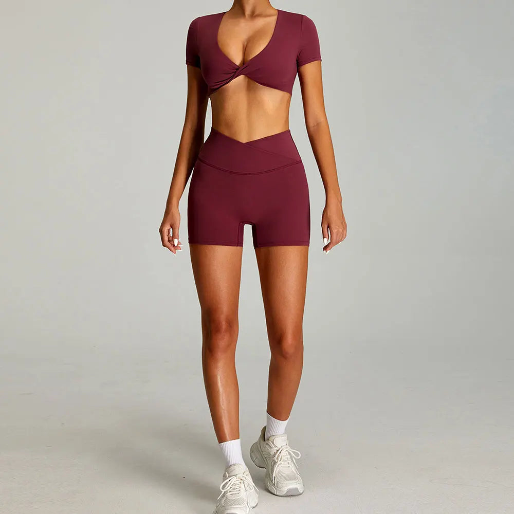 Open back Top/ Shorts Set