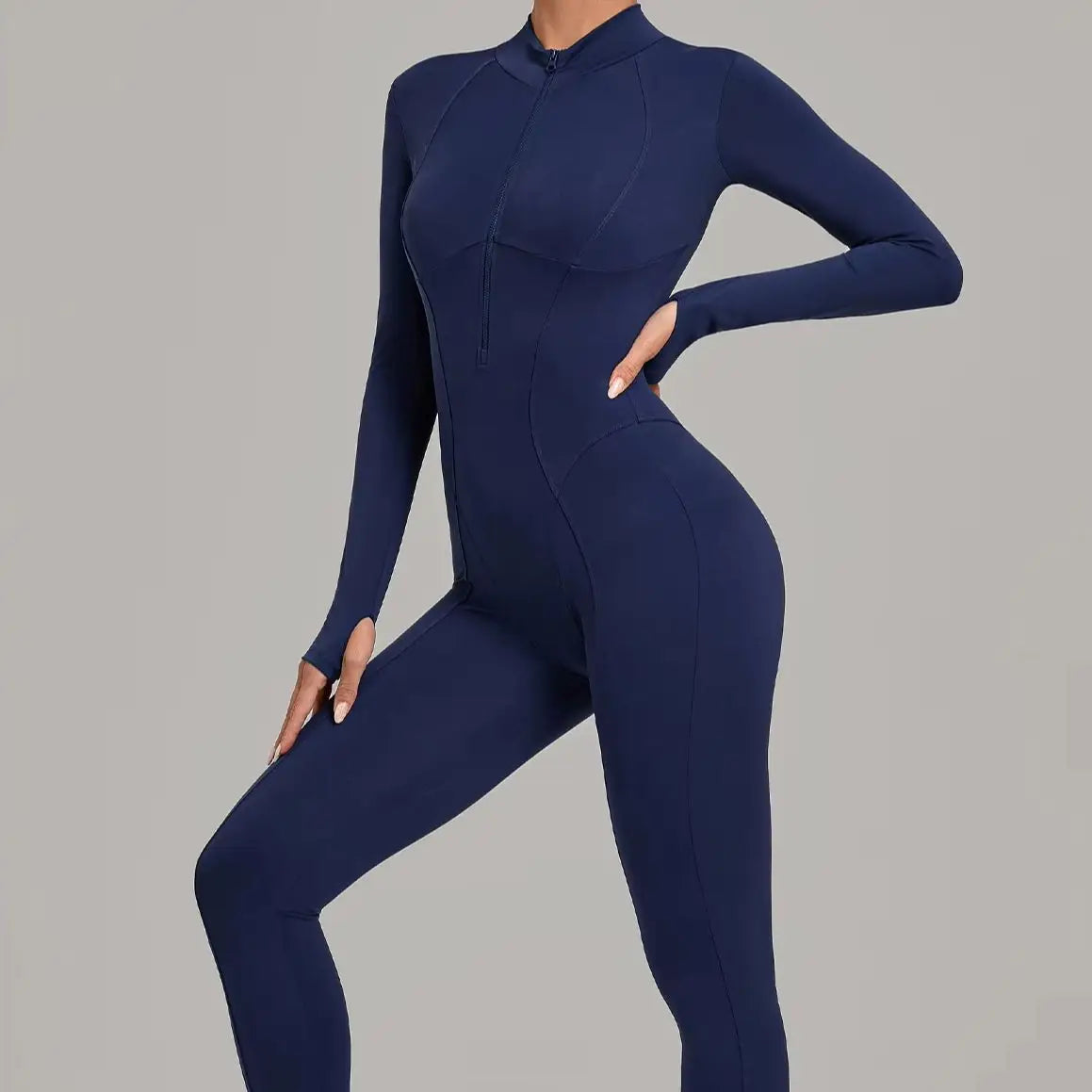 Zipper Fitness Jumpsuit