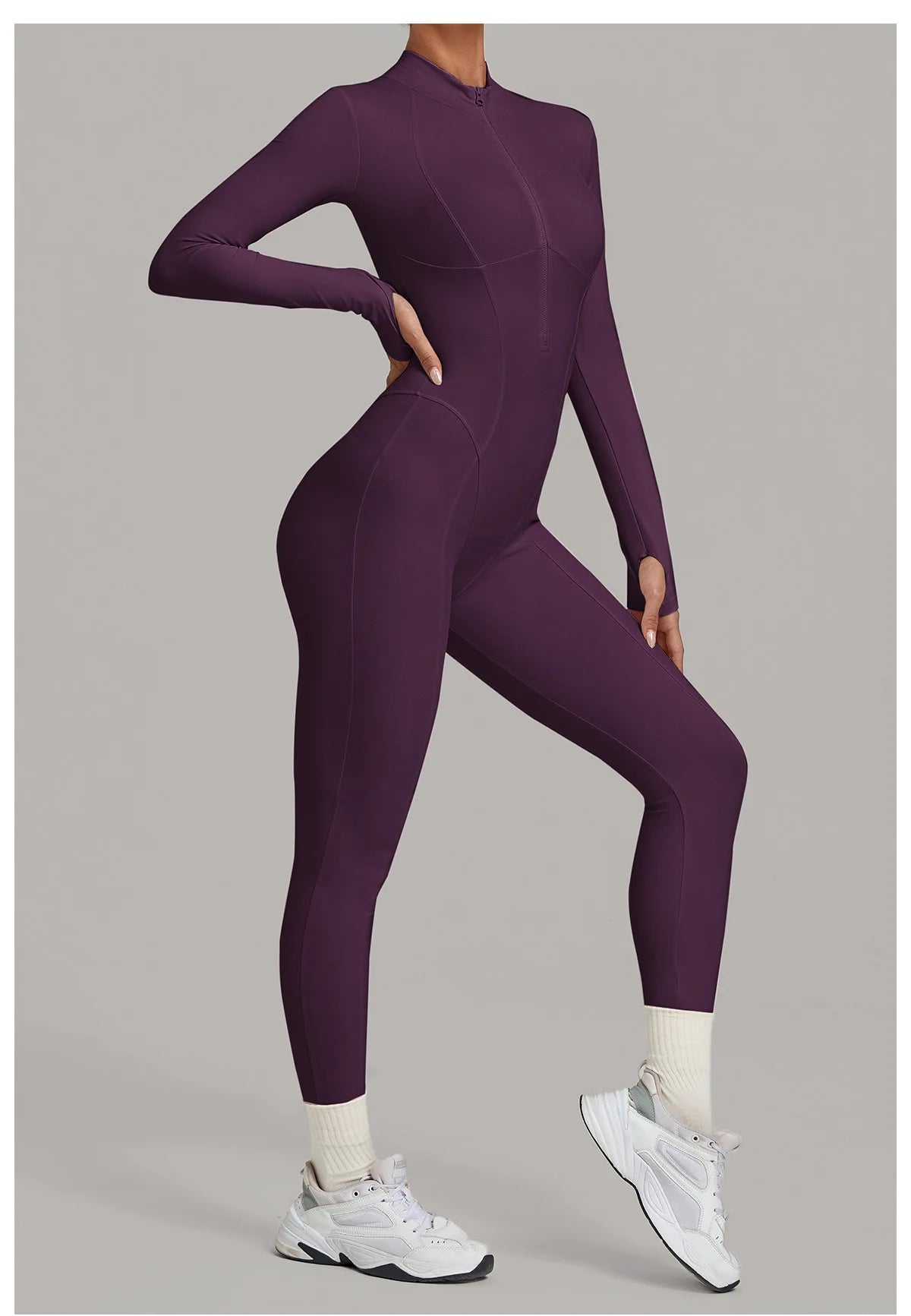 Zipper Fitness Jumpsuit