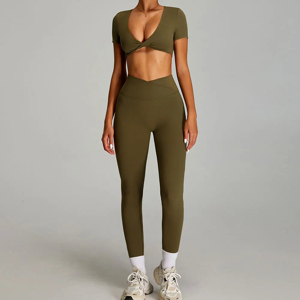 Open back Top/ Shorts Set