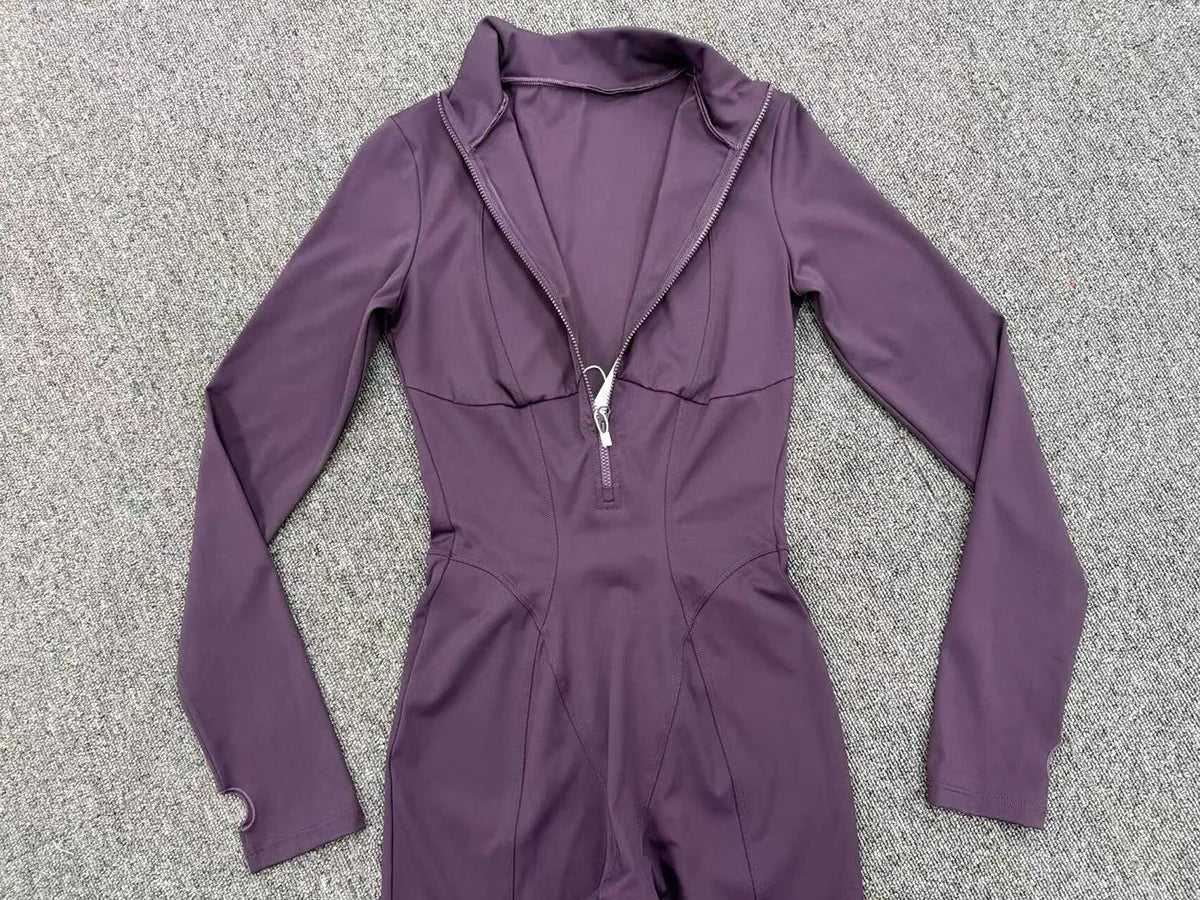 Zipper Fitness Jumpsuit