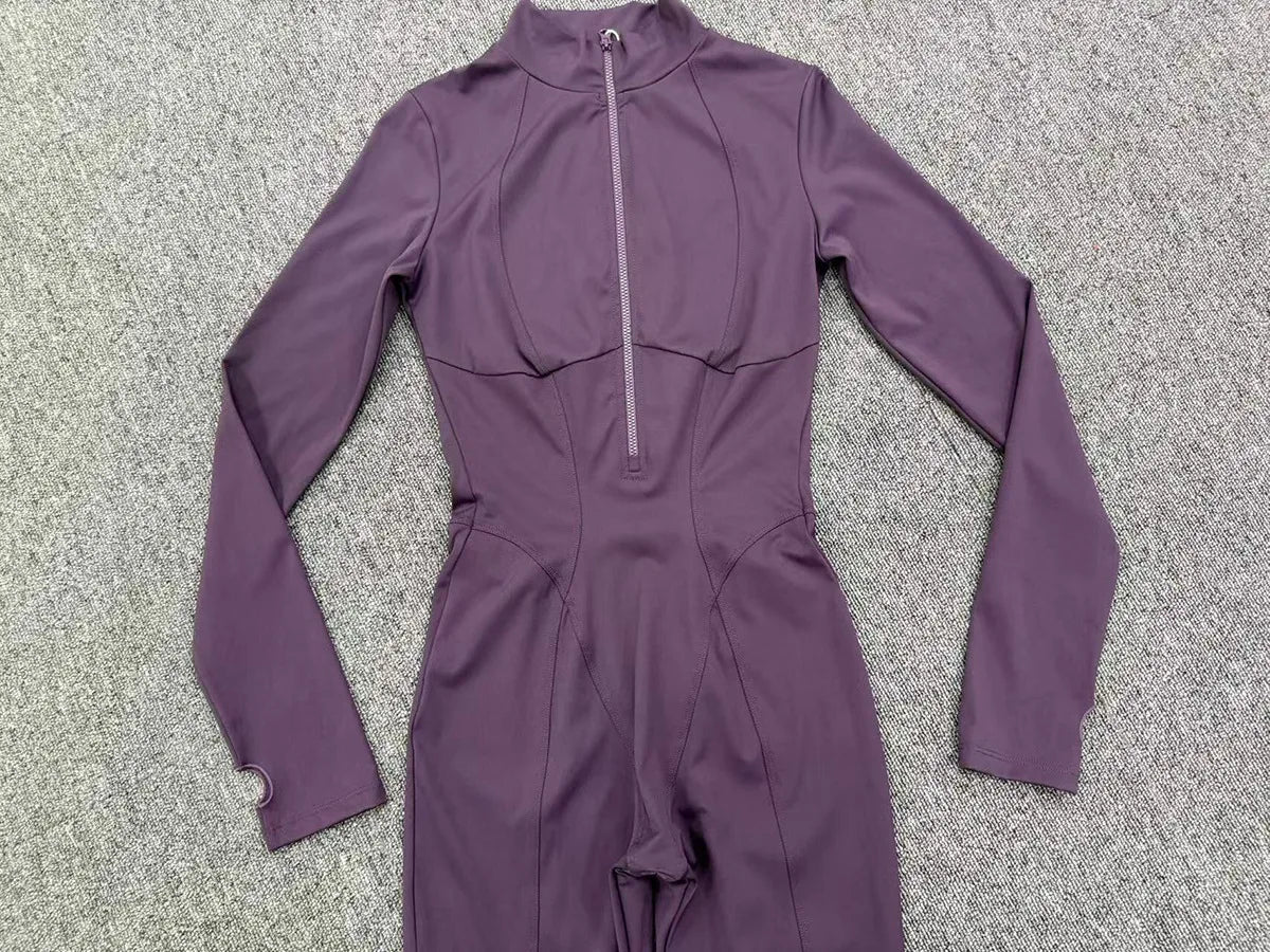 Zipper Fitness Jumpsuit