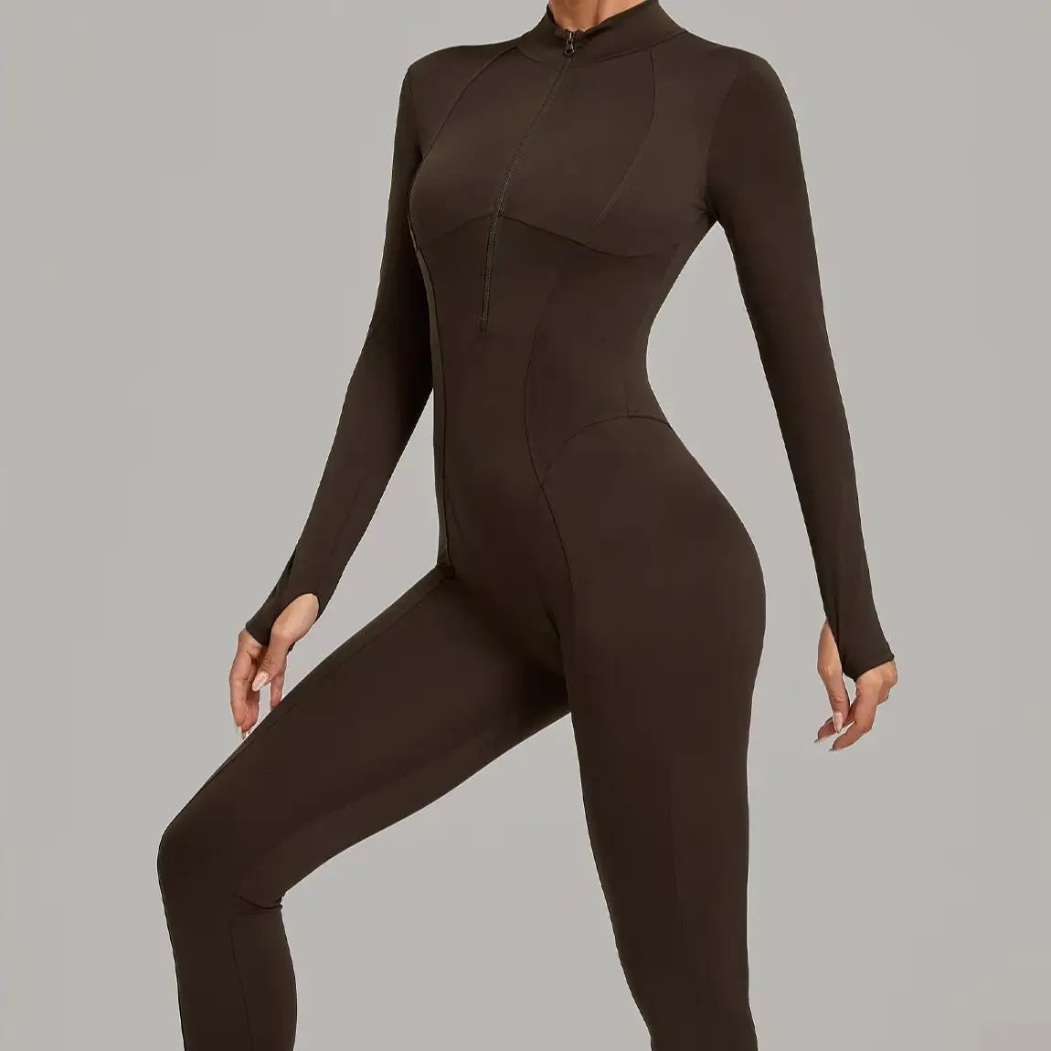 Zipper Fitness Jumpsuit