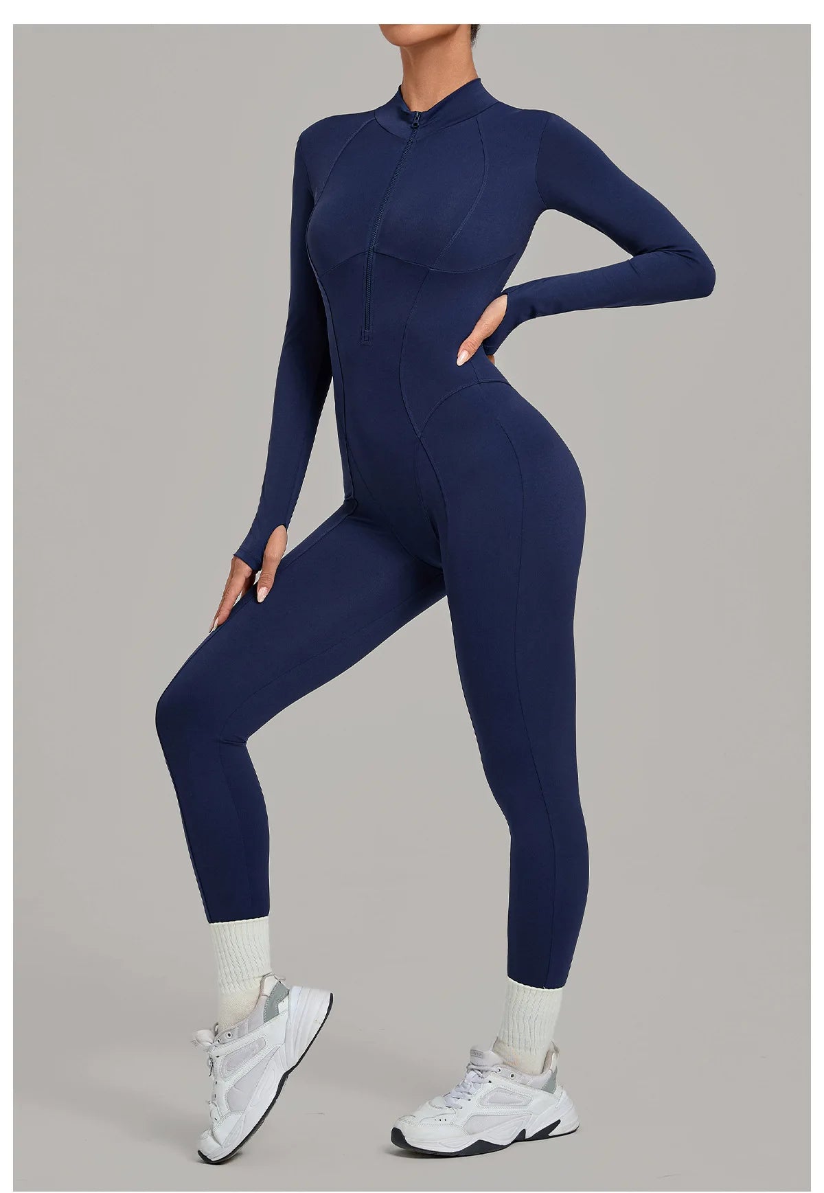 Zipper Fitness Jumpsuit