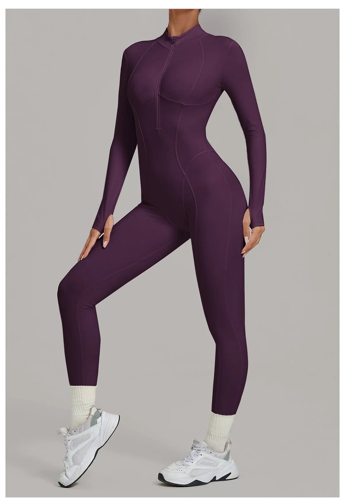 Zipper Fitness Jumpsuit